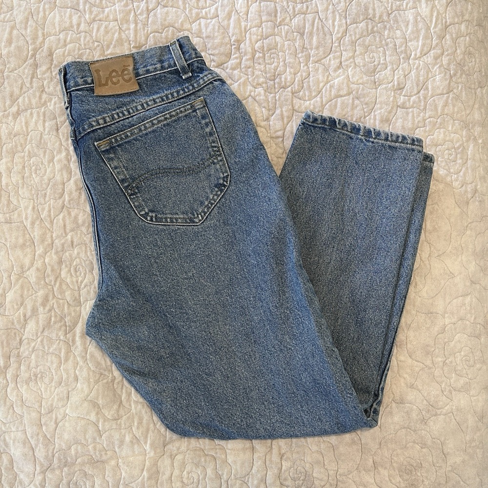 Vintage Lee Jeans Womens 16 PET High Rise Tapered Leg Relaxed Fit 90s Mom Jeans